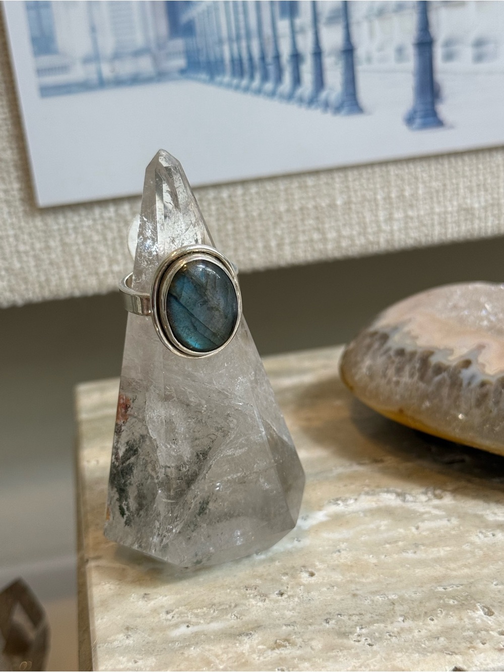 Labradorite and sterling silver ring size 7